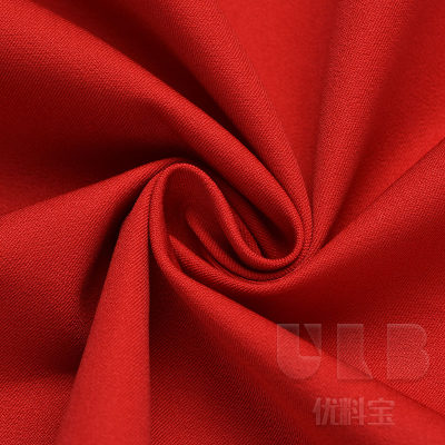 红色棉纺贡缎面料