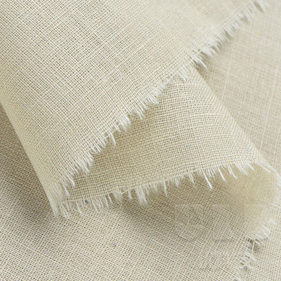 现货 驼色麻纺亚麻布面料